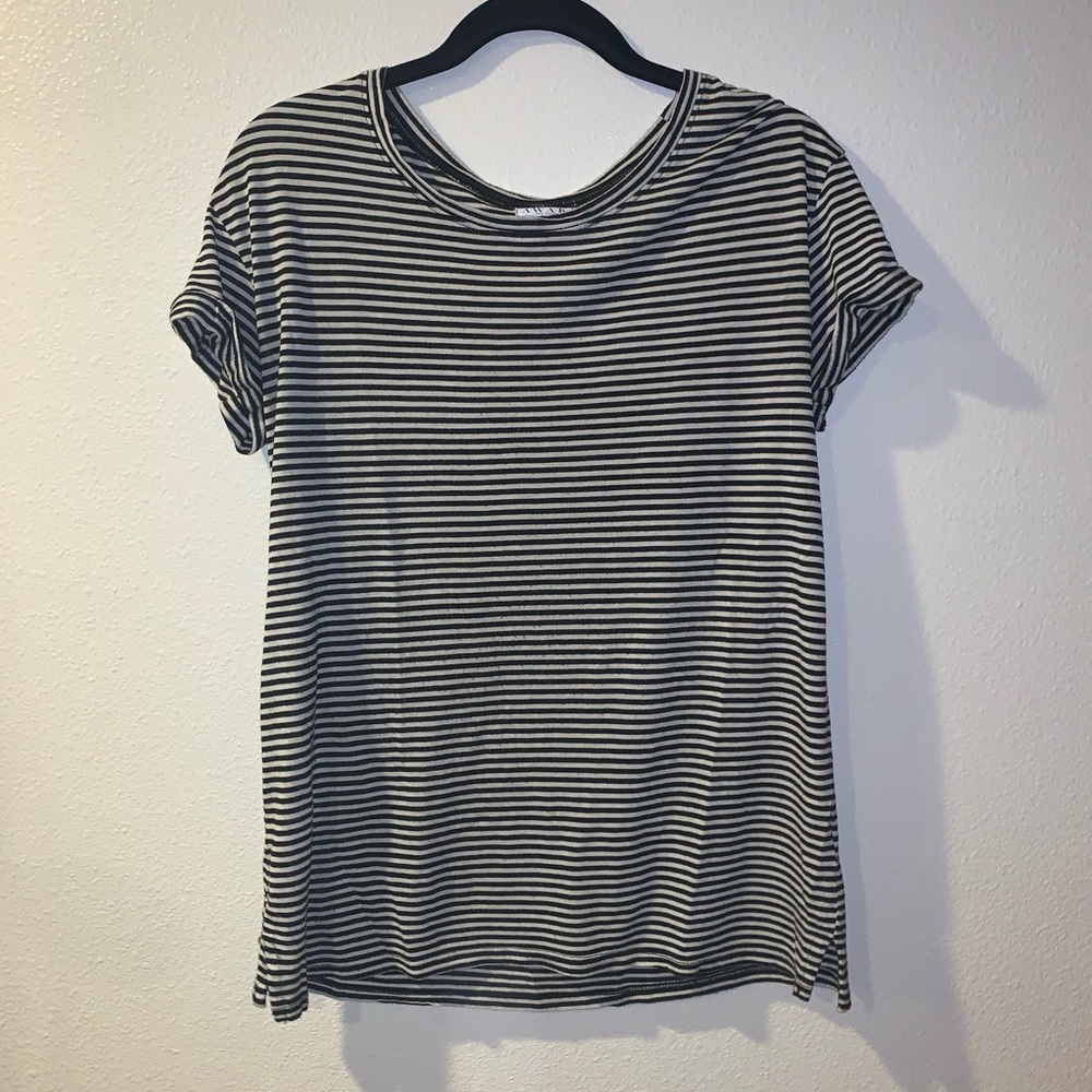 Black and White Striped Tee